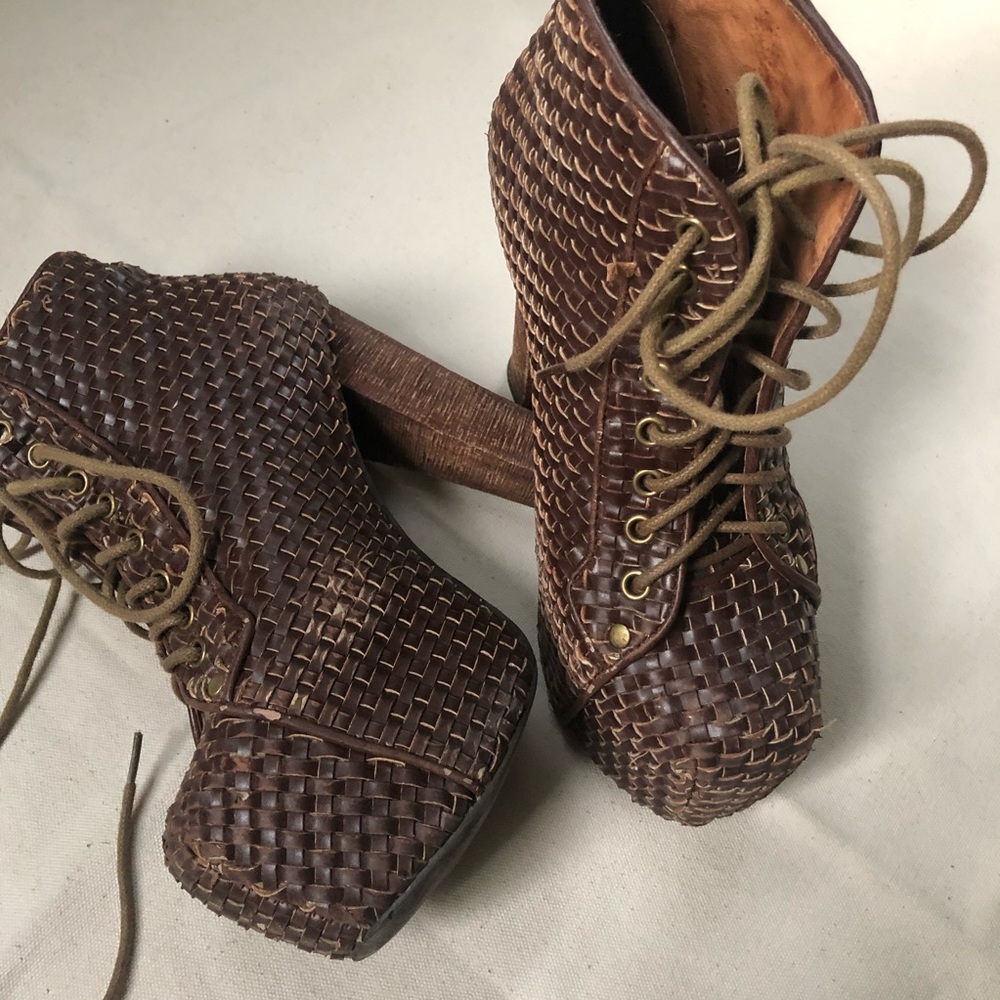 Jeffrey Campbell Woven Litas - Size 6